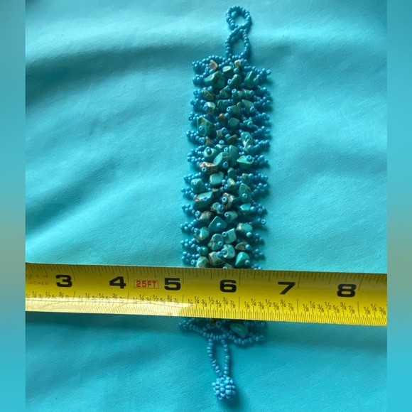 Turquoise Chips/Beaded Handcrafted Bracelet - Picture 10 of 10